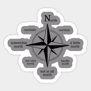 Silly Compass Rose Sticker